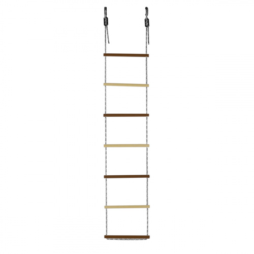Лестница веревочная 7 перекладин D25 мм, коричнево-бежевая