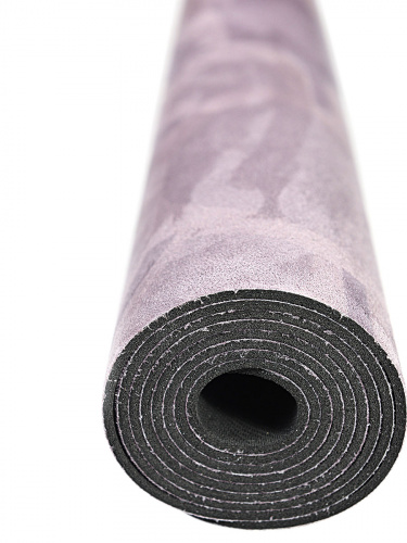 Коврик для фитнеса замшевый 183*68*0.3 см, с мандалой, коричнево-фиолетовый фото 8