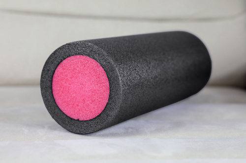 Массажный ролик для мышц всего тела 60 * 15 см, графитово-розовый фото 9
