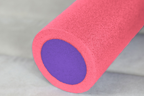 Массажный ролик для мышц всего тела 45 * 15 см, розово-фиолетовый фото 8